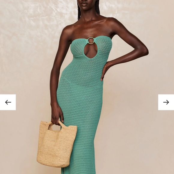 MONTEGO BANDEAU DRESS - POND LACE CROCHET (Monday Swimwear) - Picture 4 of 5